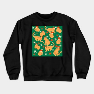 Groovy Tiger Christmas pattern Crewneck Sweatshirt